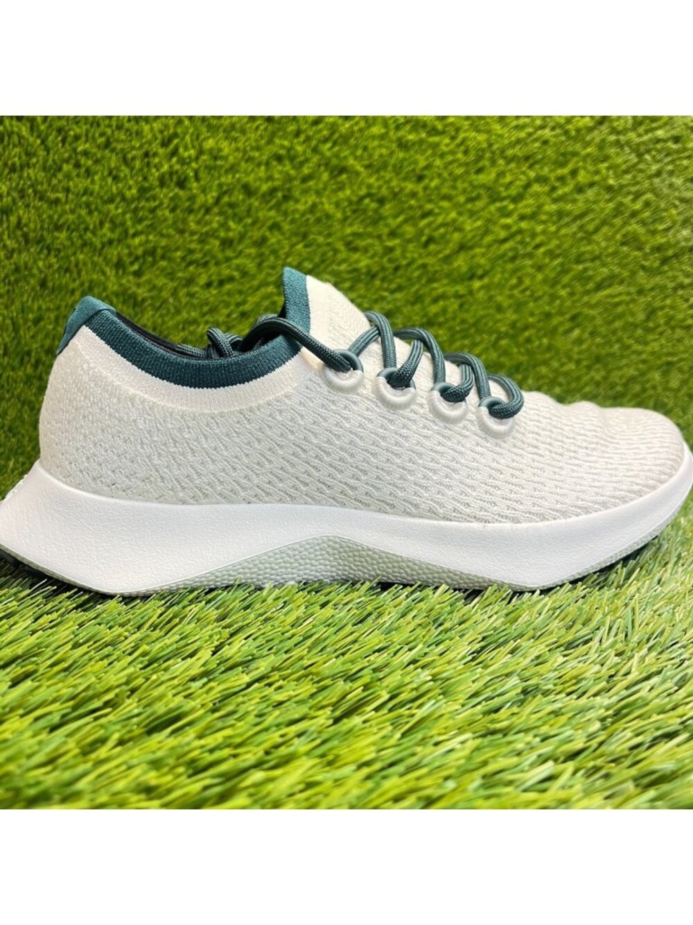 Allbirds Tree Dasher 2 Mens Size 8 Twilight White Green Running Shoes Sneakers